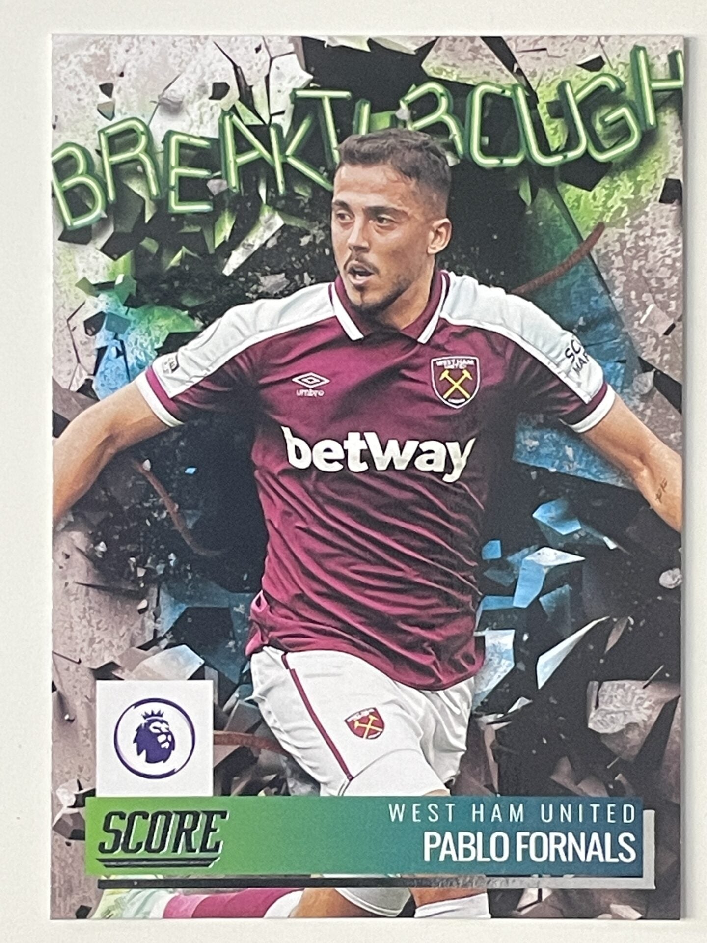 Pablo Fornals West Ham Breakthrough Panini Premier League Score 2021 2022