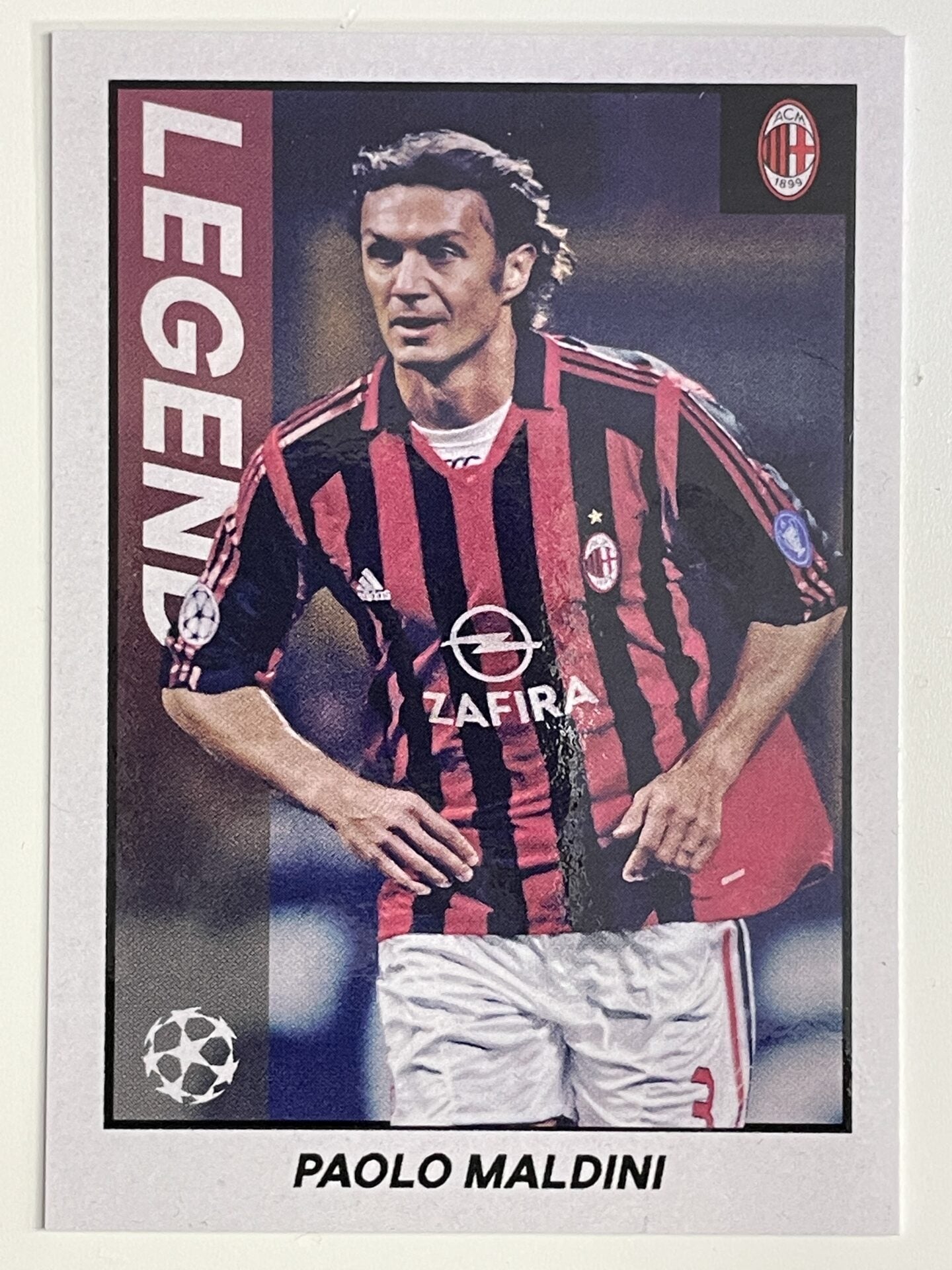 Paolo Maldini AC Milan Legend Topps Merlin Heritage 97 UEFA Champions League Card