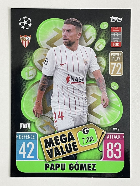 Papu Gomez Sevilla Mega Value Topps Match Attax Extra 2021:22 Champions League Card