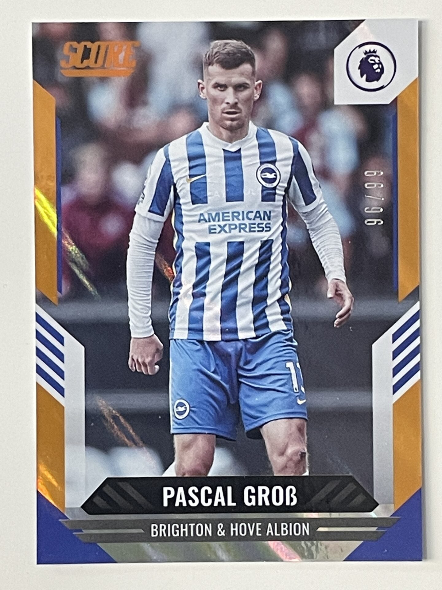 Pascal GroB Brighton Base Orange Lava Parallel Panini Premier League Score 2021 2022