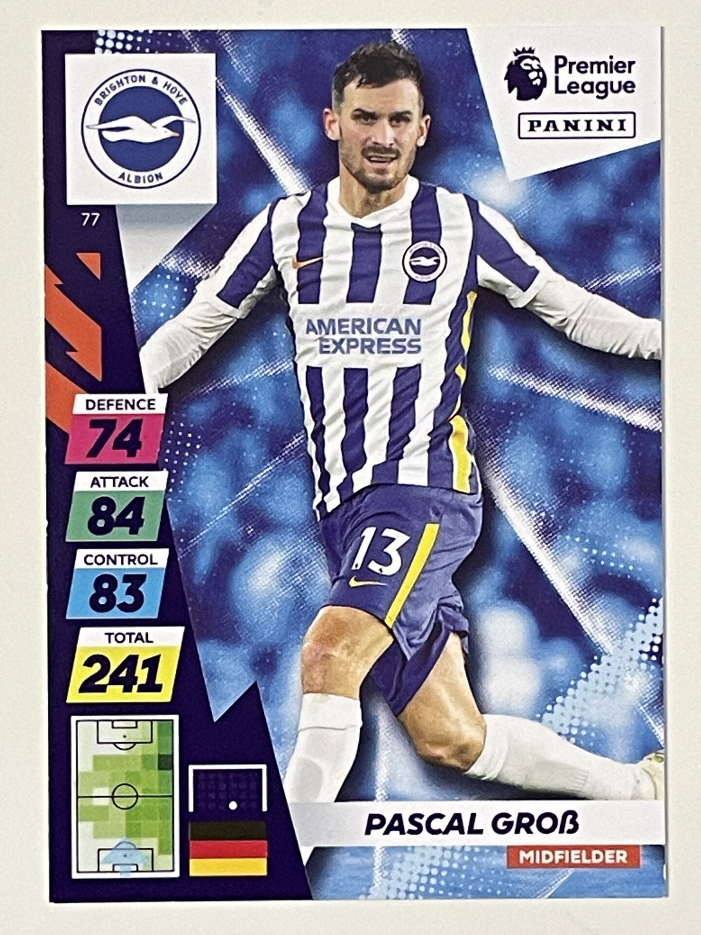 Pascal GroB Brighton Base Panini Adrenalyn XL PLUS Premier League 2021 2022