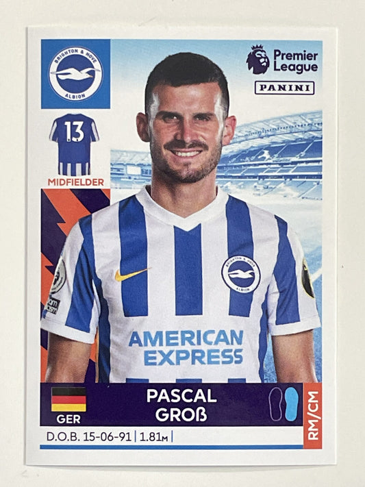 Pascal GroB Brighton Panini Premier League 2022 Football Sticker