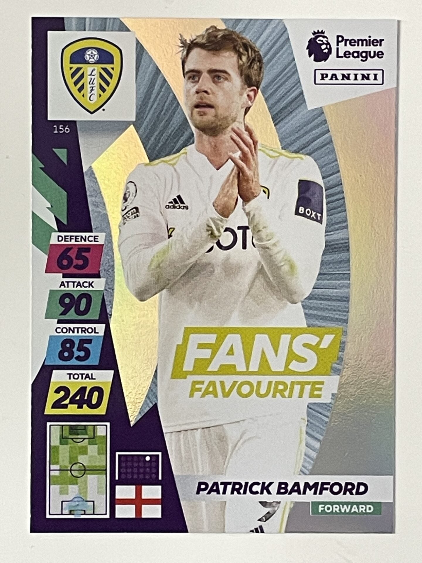 Patrick Bamford Leeds United Fans Favourite Panini Adrenalyn XL PLUS Premier League 2021 2022