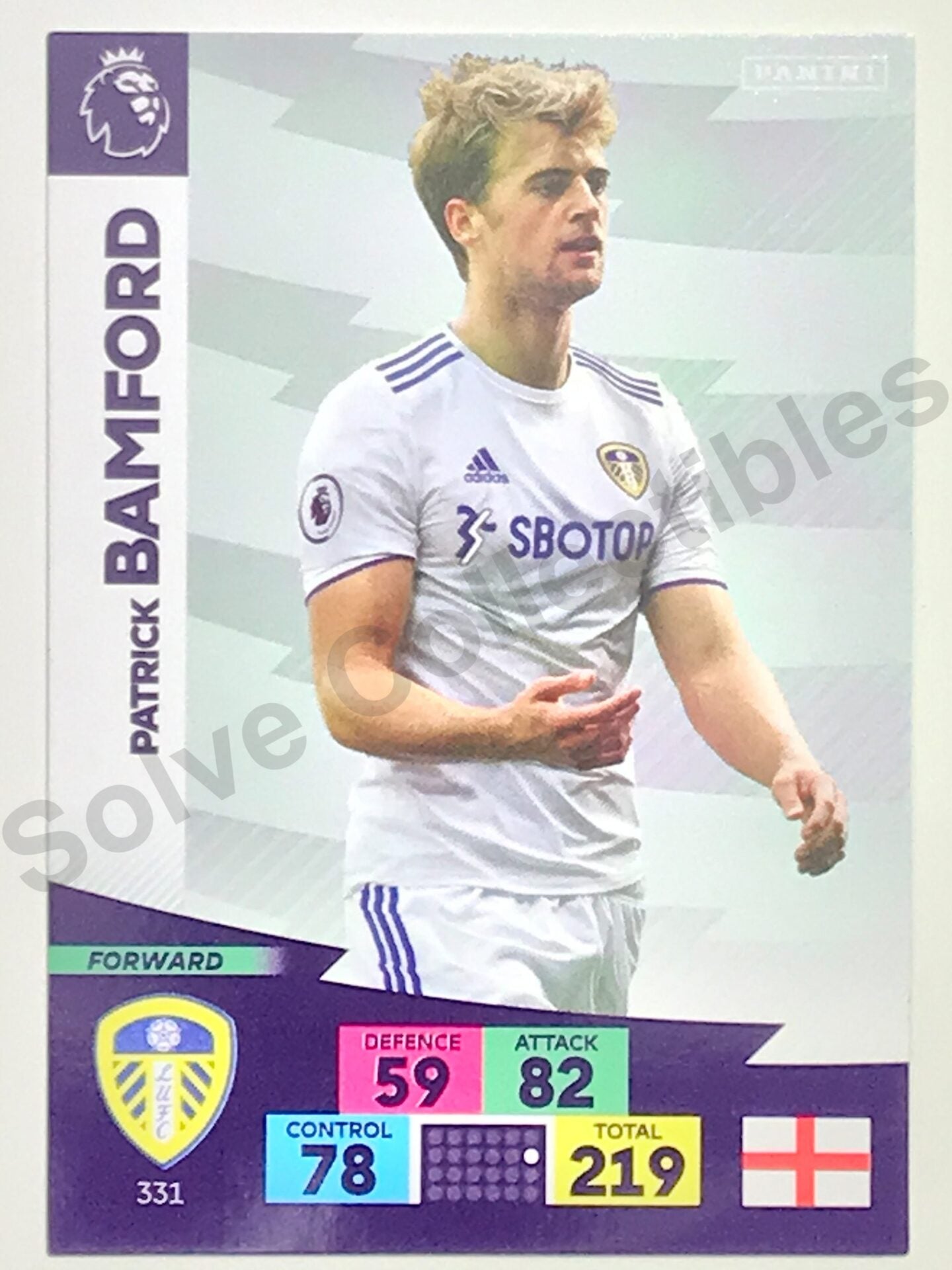 Patrick Bamford (Leeds United) Football Card &#8211; Premier League Adrenalyn XL 2020:21