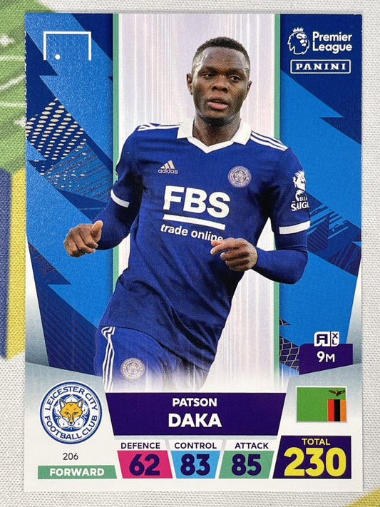 Patson Daka Leicester Panini Premier League Adrenalyn XL 2023 Card