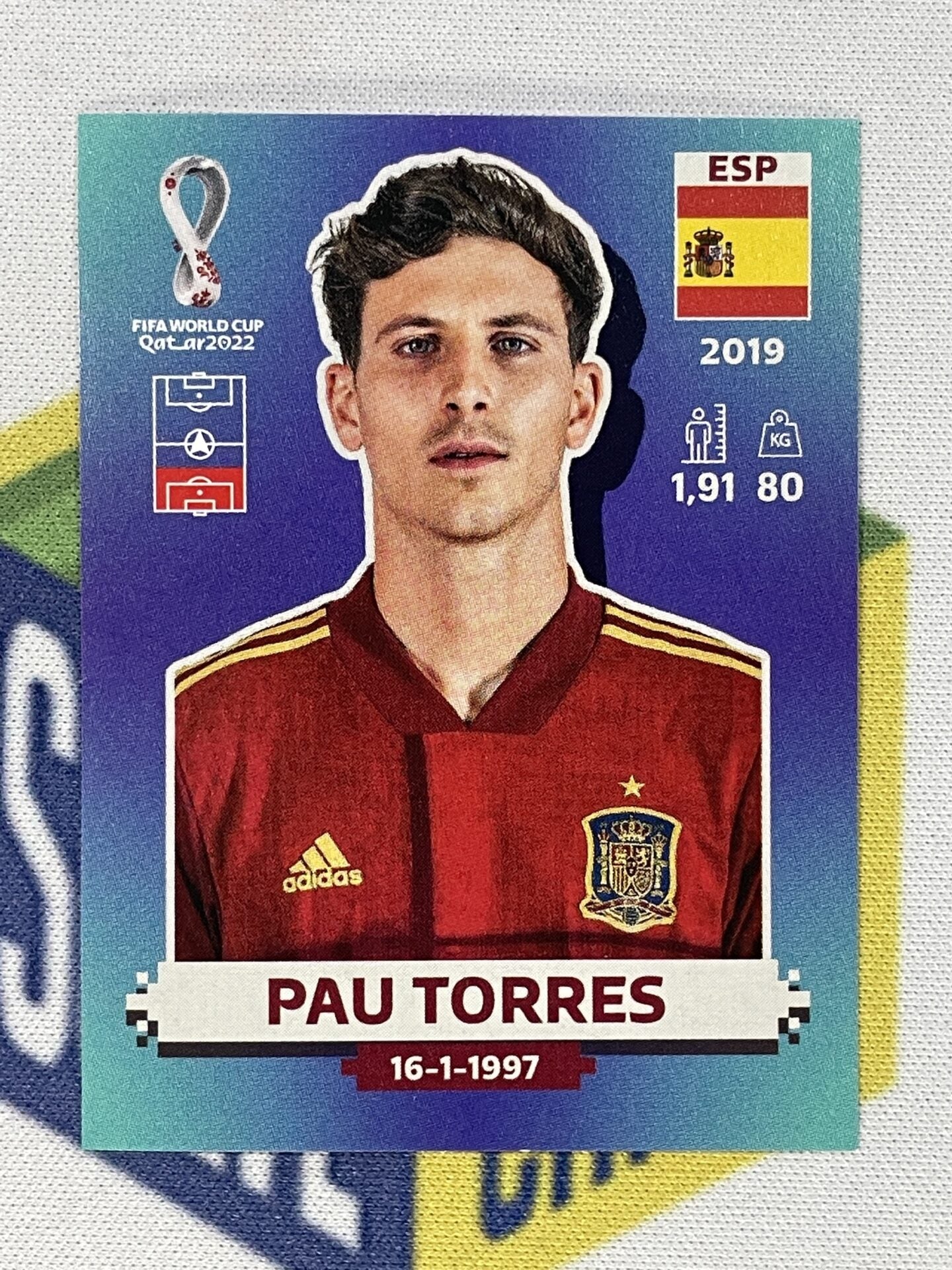 Pau Torres Spain Panini World Cup 2022 Qatar Stickers