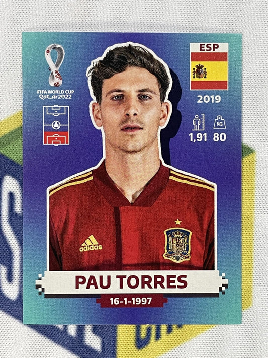 Pau Torres Spain Panini World Cup 2022 Qatar Stickers