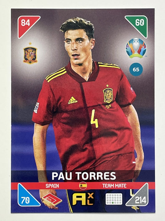 Pau Torres Team Mates (Spain) Football Card &#8211; Euro 2020 Adrenalyn XL