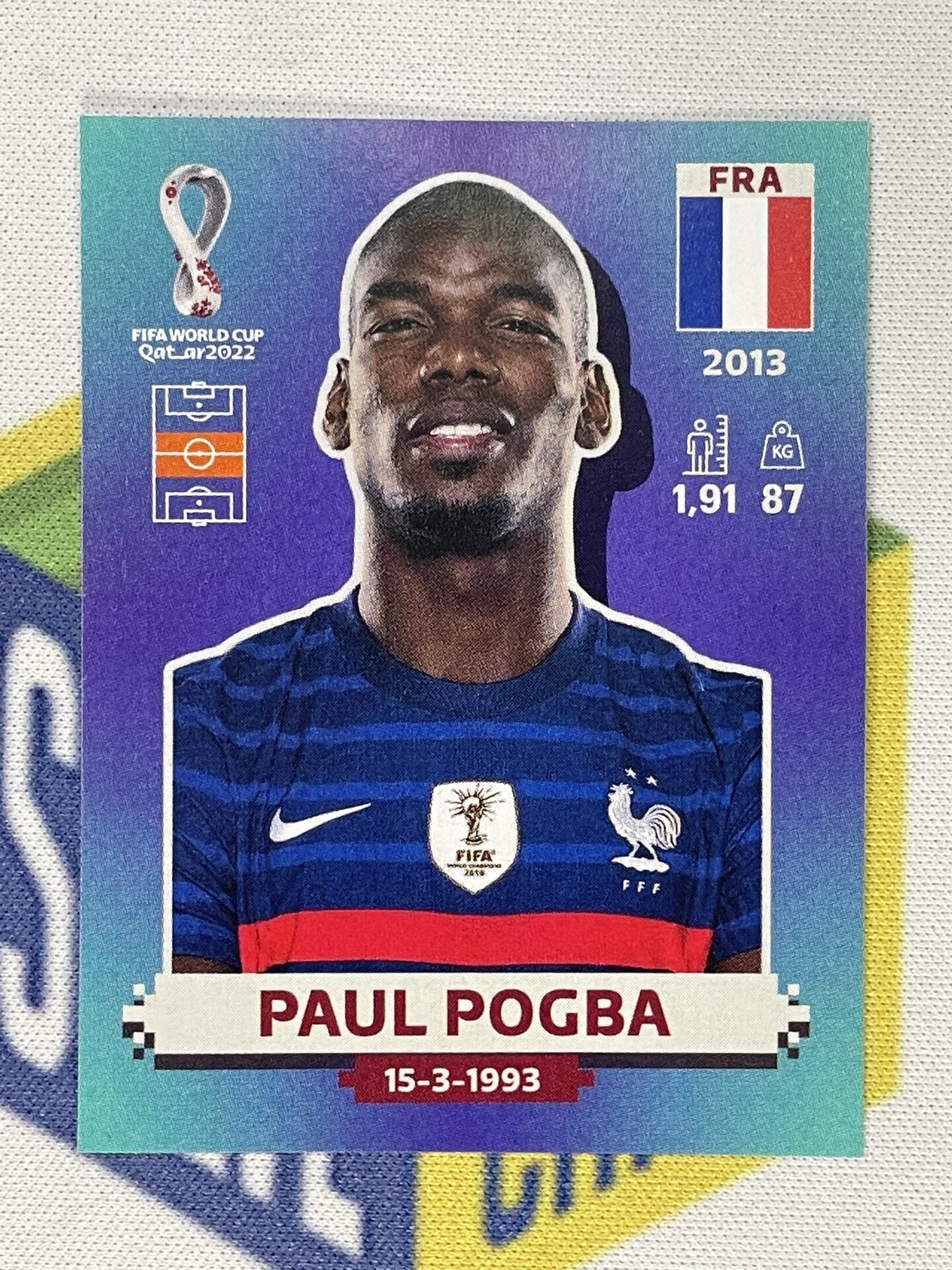 Paul Pogba France Panini World Cup 2022 Qatar Stickers