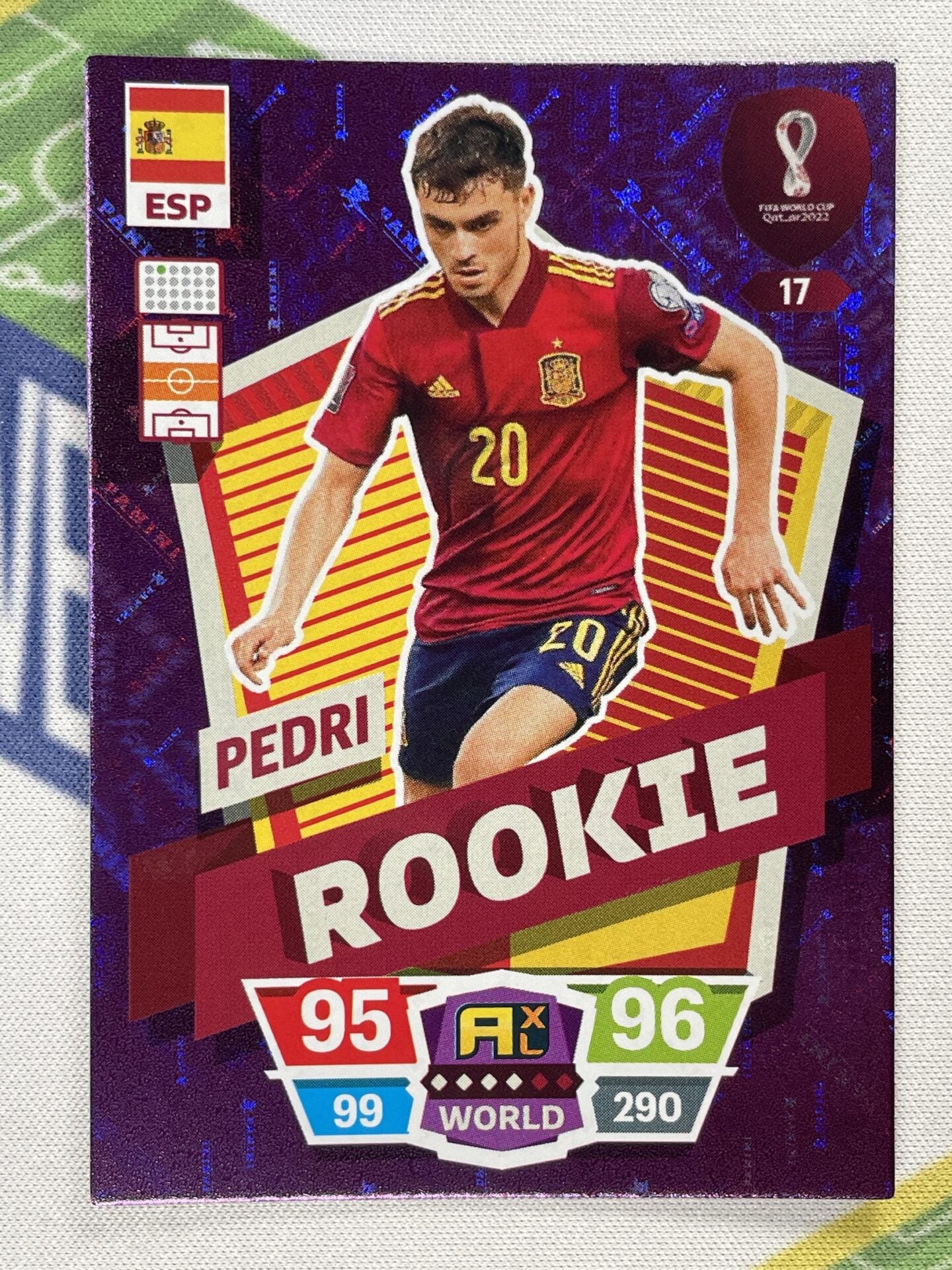 Pedri Spain Rookie Panini World Cup 2022 Adrenalyn XL Card