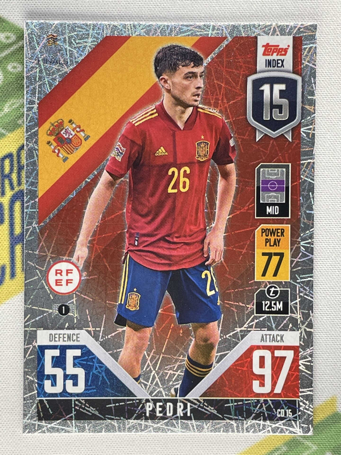 Pedri Spain Topps Match Attax 101 Road to Nations League 2022 Card