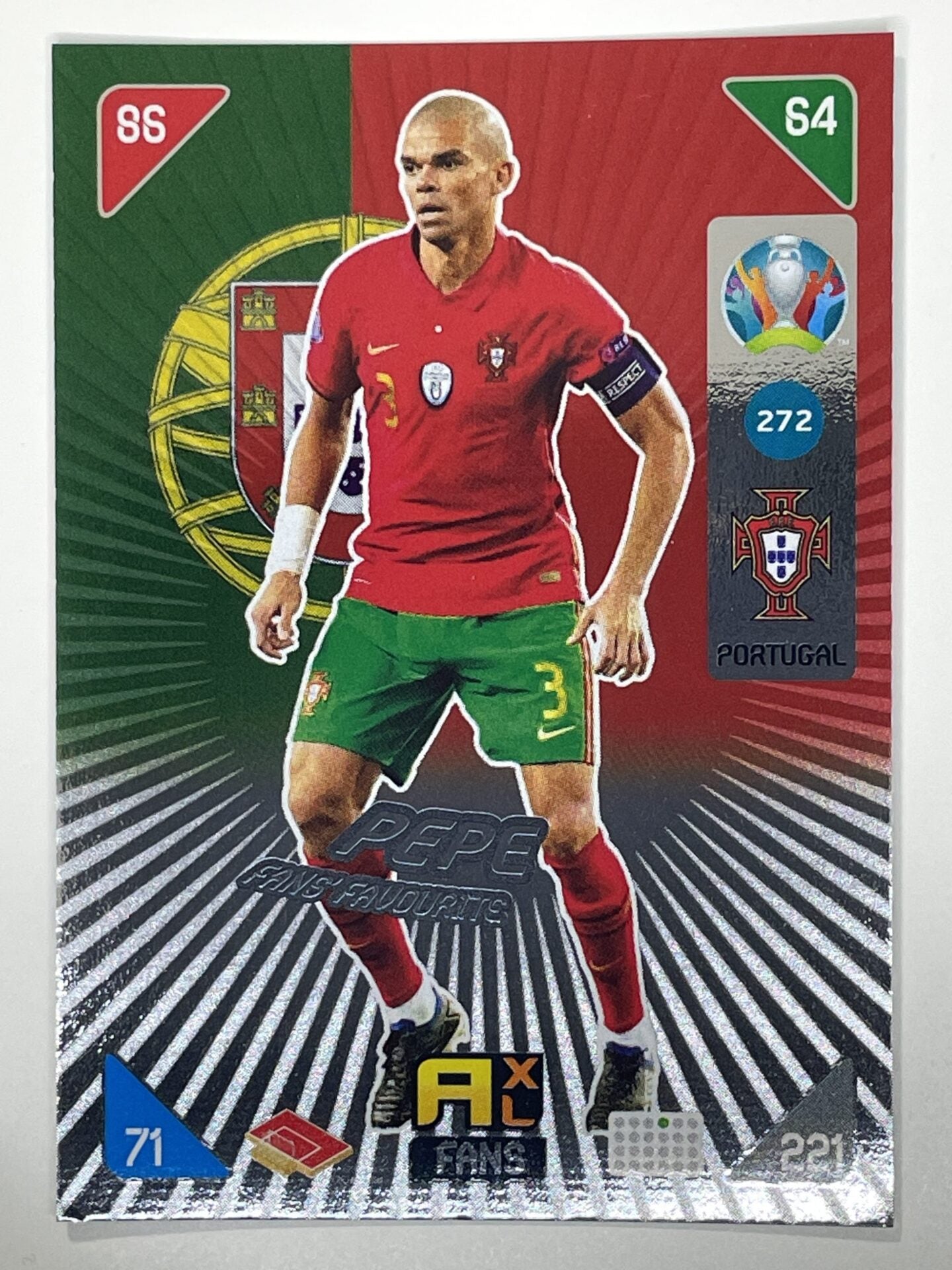 Pepe Fans Favourties (Portugal) Football Card &#8211; Euro 2020 Adrenalyn XL