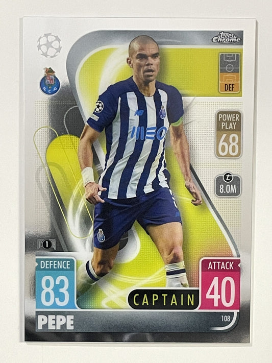 Pepe Porto Topps Match Attax Chrome 2021 2022 Football Card