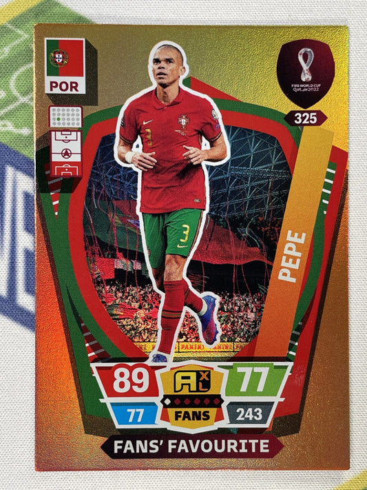 Pepe Portugal Fans Favourite Panini World Cup 2022 Adrenalyn XL Card