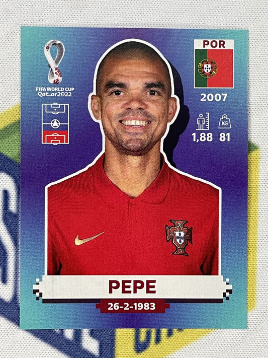 Pepe Portugal Panini World Cup 2022 Qatar Stickers