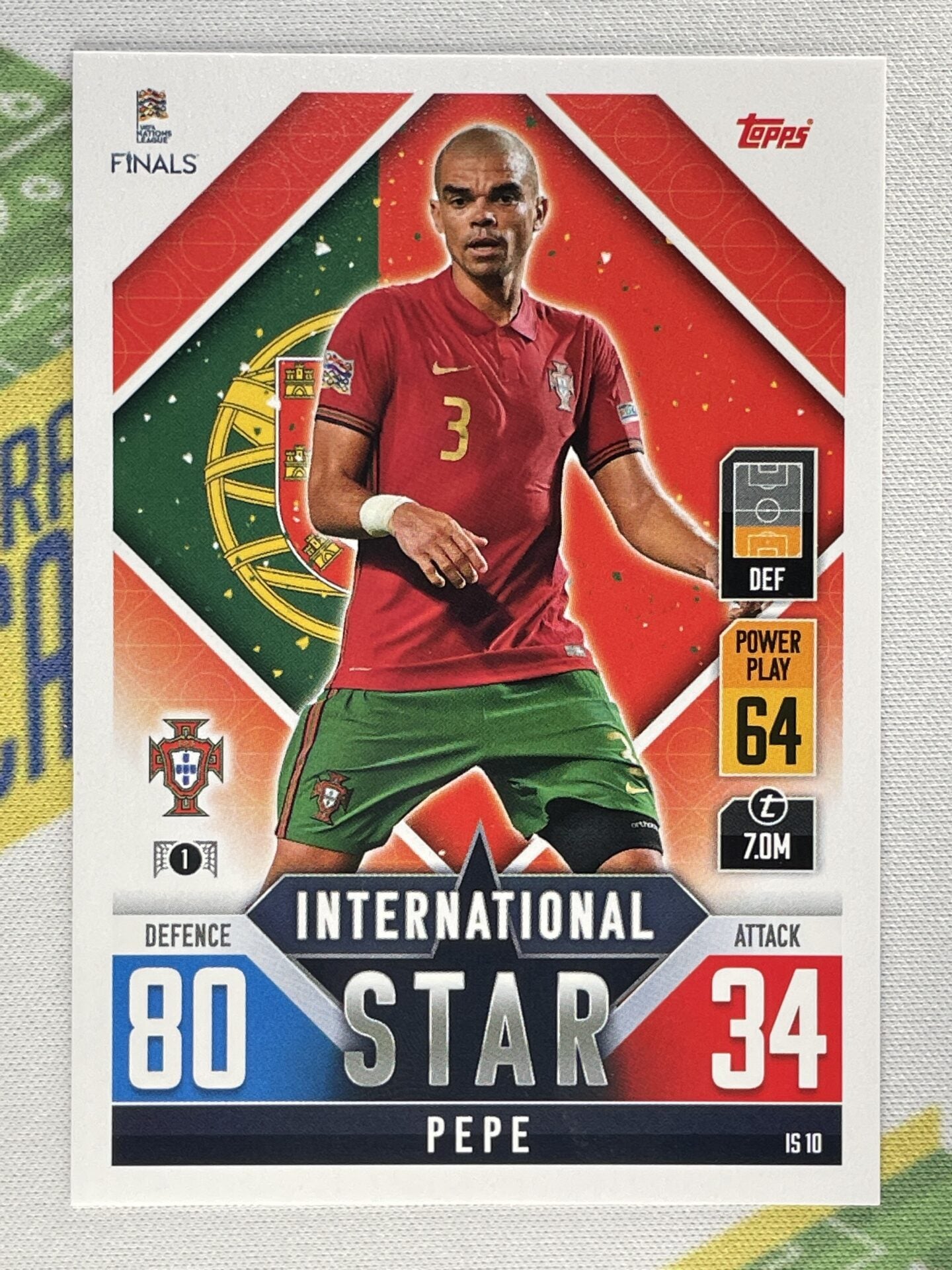 Pepe Portugal Topps Match Attax 101 Road to Nations League 2022 Card