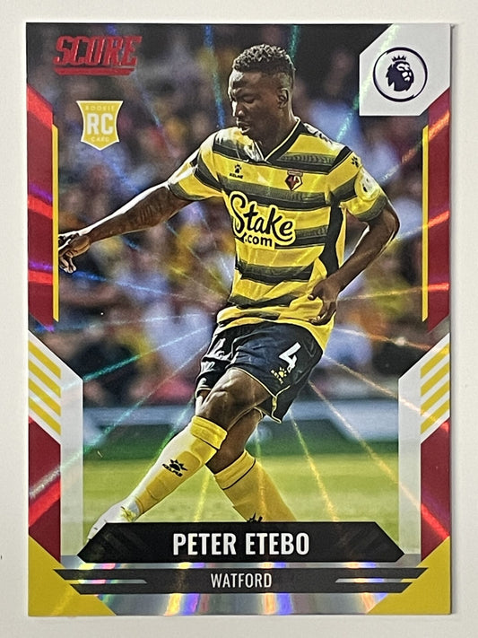 Peter Etebo Watford Base Red Laser Parallel Panini Premier League Score 2021 2022