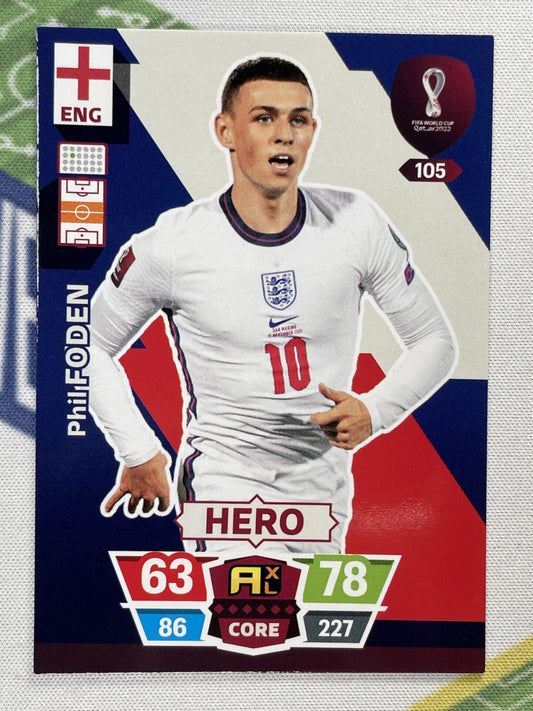 Phil Foden England Panini World Cup 2022 Adrenalyn XL Card