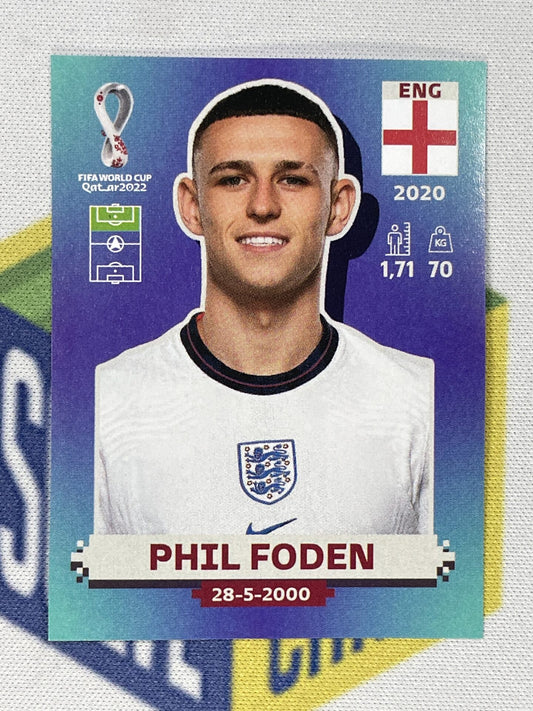 Phil Foden England Panini World Cup 2022 Qatar Stickers