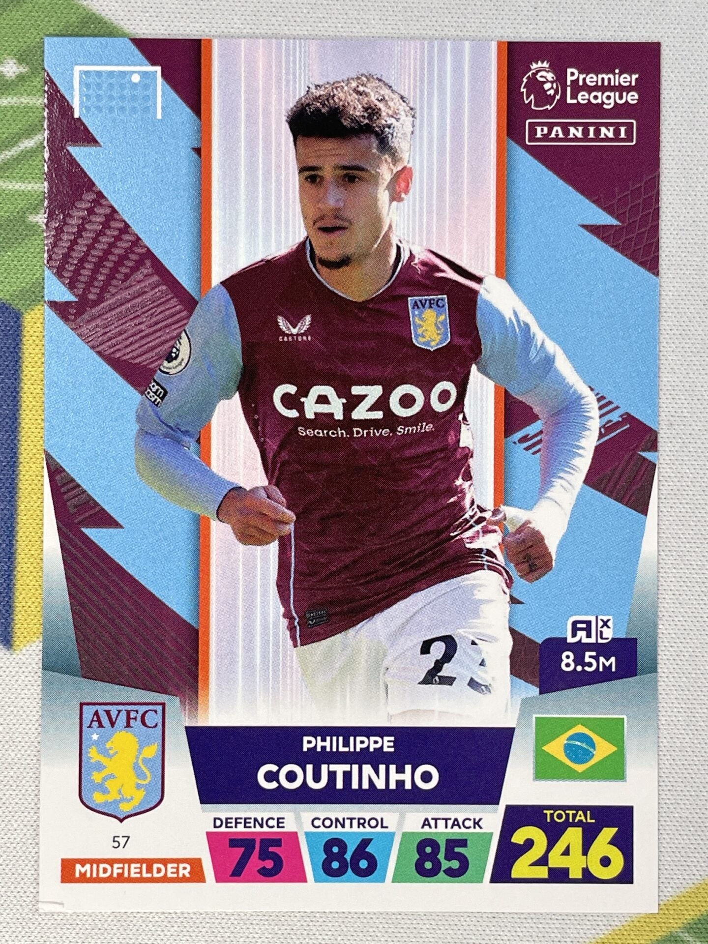 Philippe Coutinho Aston Villa Panini Premier League Adrenalyn XL 2023 Card