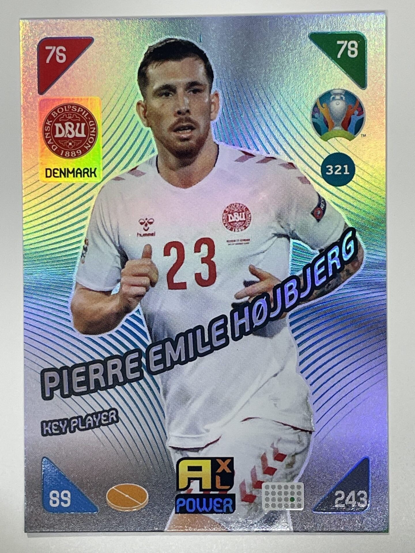 Pierre Emile Hojberg Key Players (Denmark) Football Card &#8211; Euro 2020 Adrenalyn XL