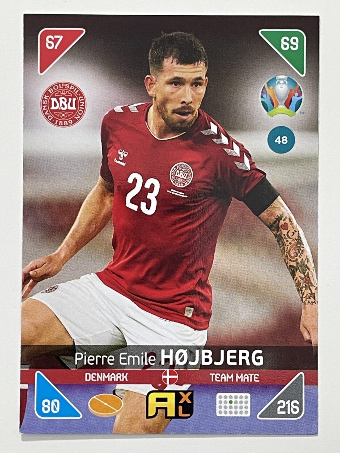 Pierre Emile Hojberg Team Mates (Denmark) Football Card &#8211; Euro 2020 Adrenalyn XL