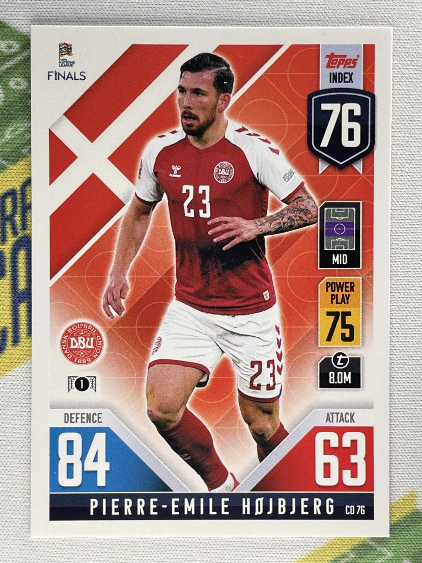 Pierre-Emile Hojbjerg Denmark Topps Match Attax 101 Road to Nations League 2022 Card