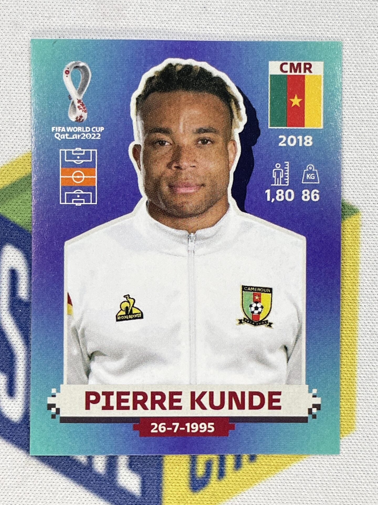 Pierre Kunde Cameroon Panini World Cup 2022 Qatar Stickers