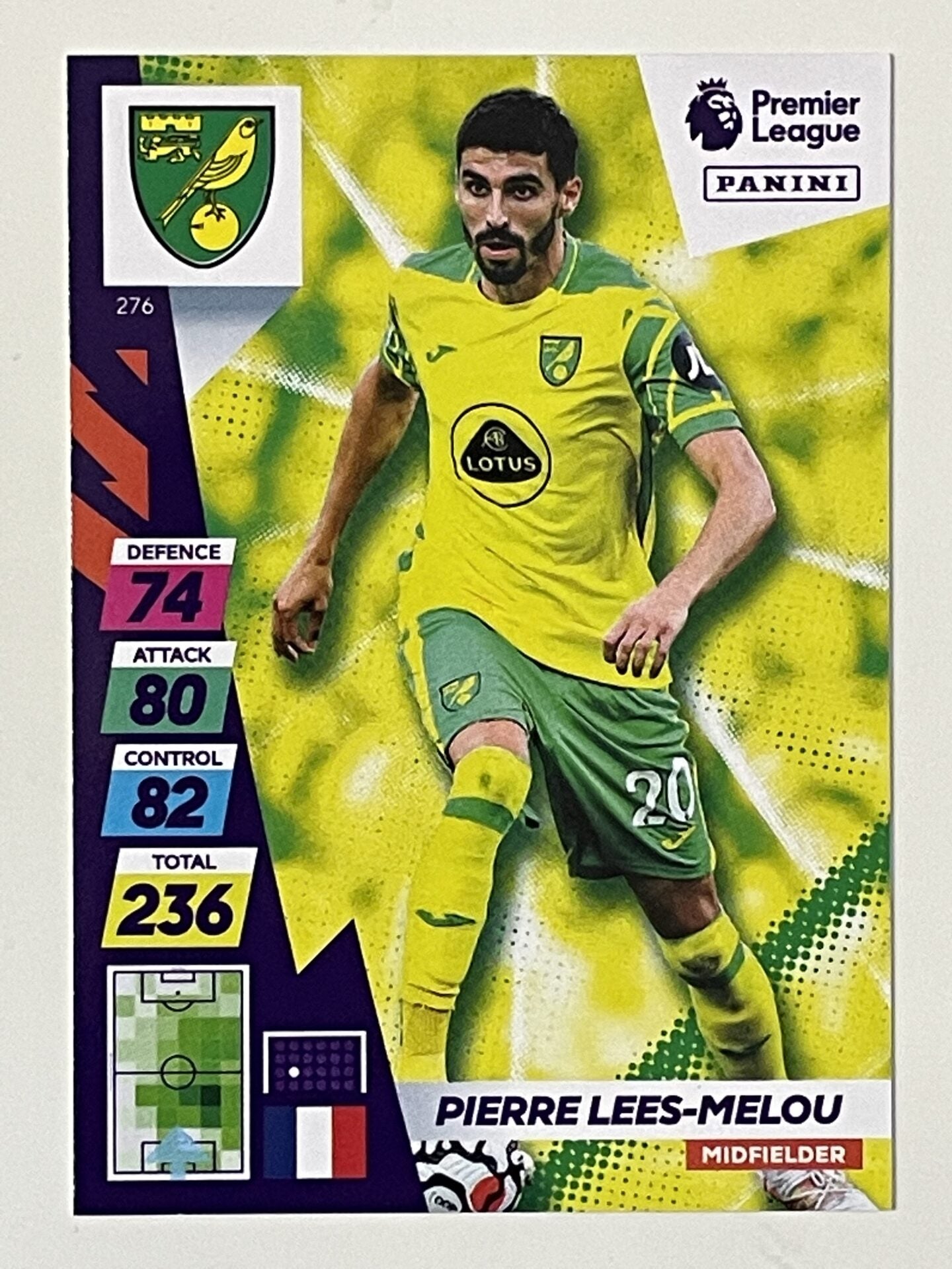 Pierre Lees-Melou Norwich City Base Panini Adrenalyn XL PLUS Premier League 2021 2022