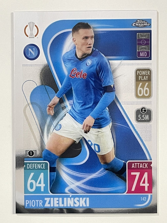 Piotr Zielinski Napoli Topps Match Attax Chrome 2021 2022 Football Card