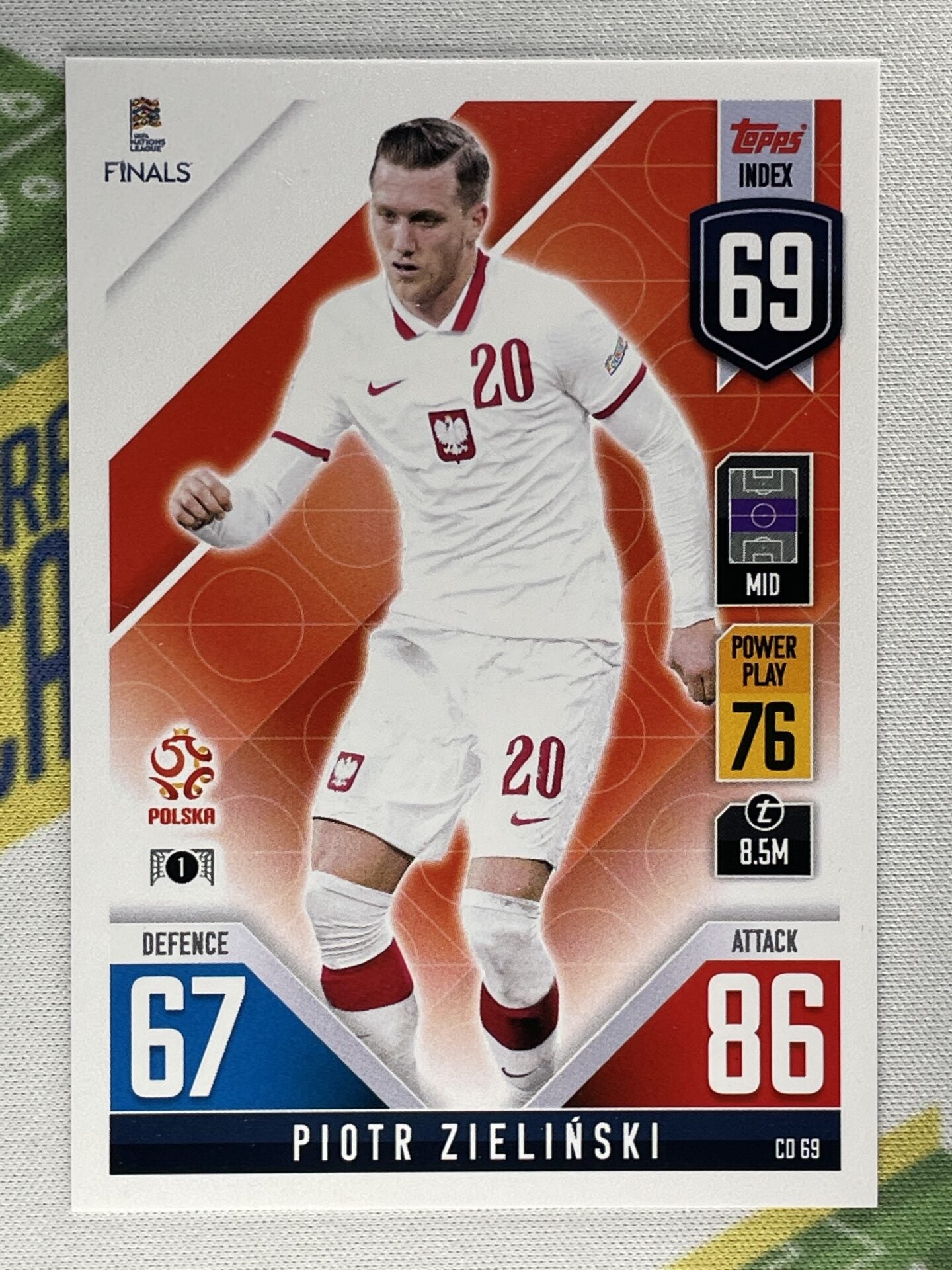 Piotr Zielinski Poland Topps Match Attax 101 Road to Nations League 2022 Card