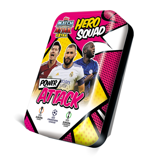 Power Attack Mega Tin Topps Match Attax Extra 2021 2022 UEFA Champions League Football Cards