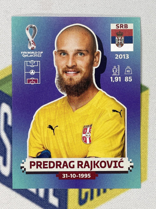 Predrag Rajkovic Serbia Panini World Cup 2022 Qatar Stickers