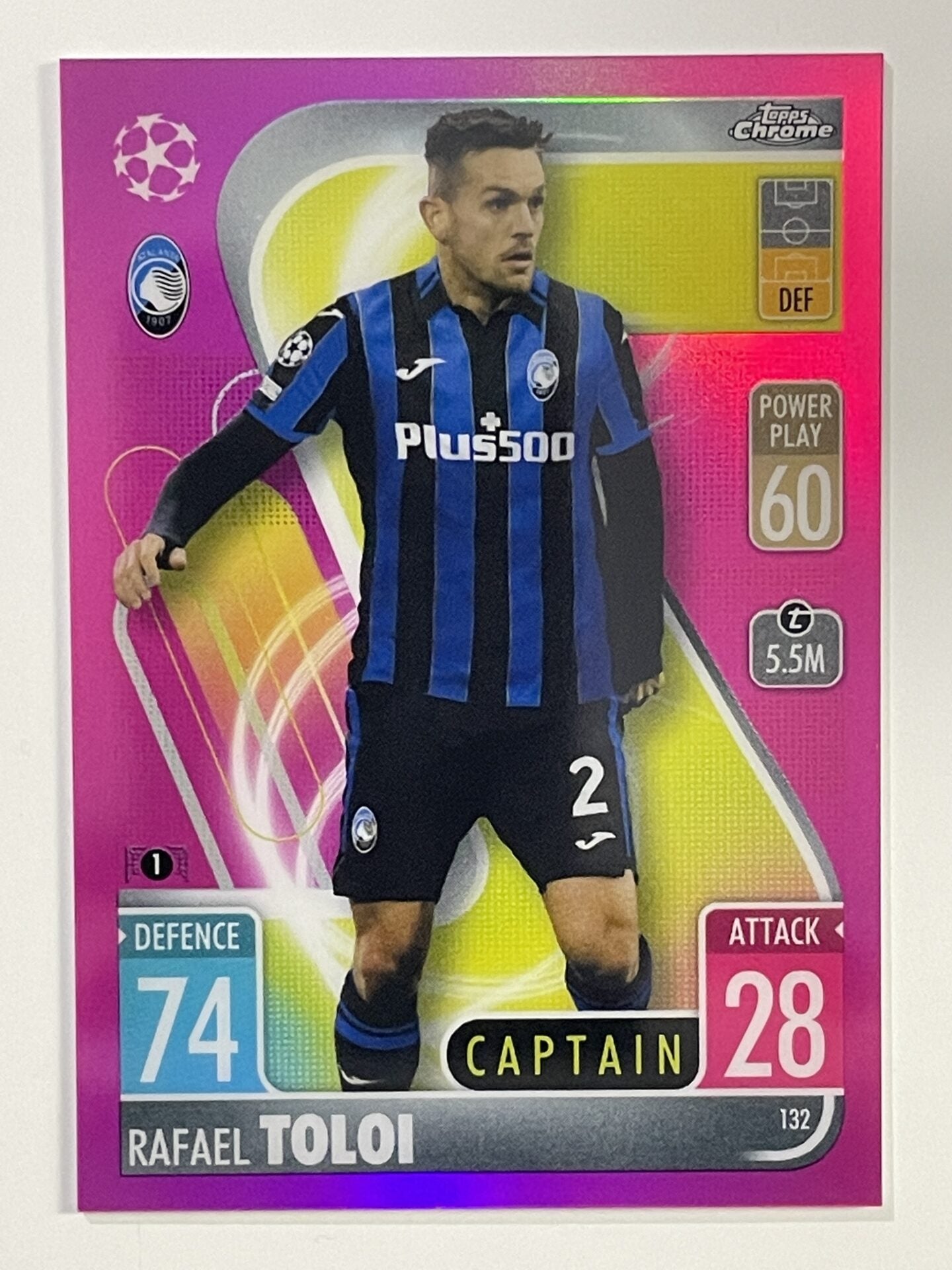 Rafael Toloi Pink Parallel Topps Match Attax Chrome 2021 2022