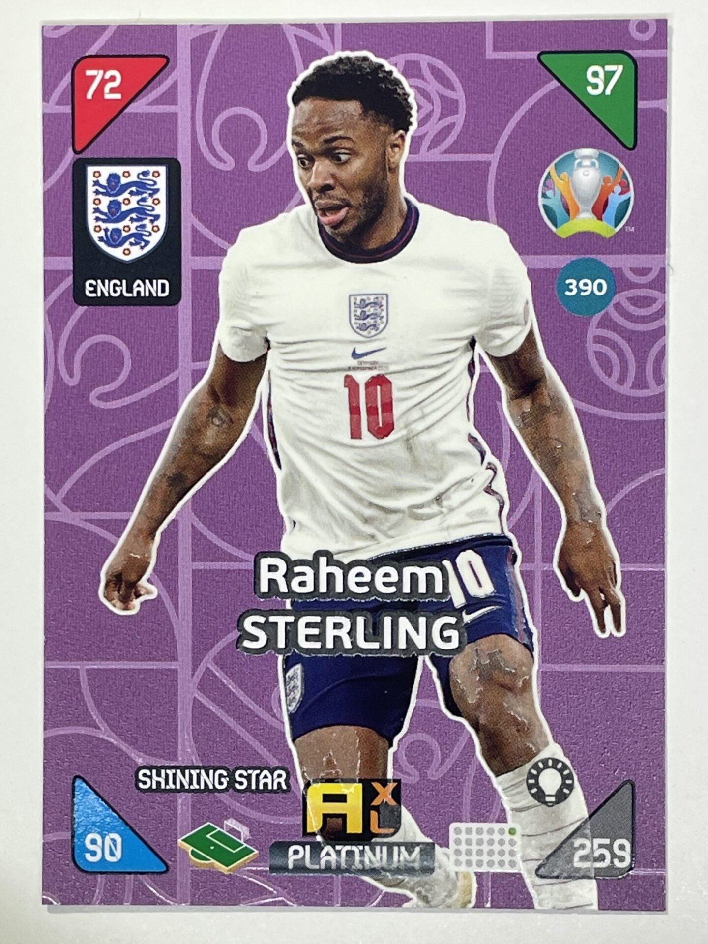 Raheem Sterling Shining Stars (England) Football Card &#8211; Euro 2020 Adrenalyn XL