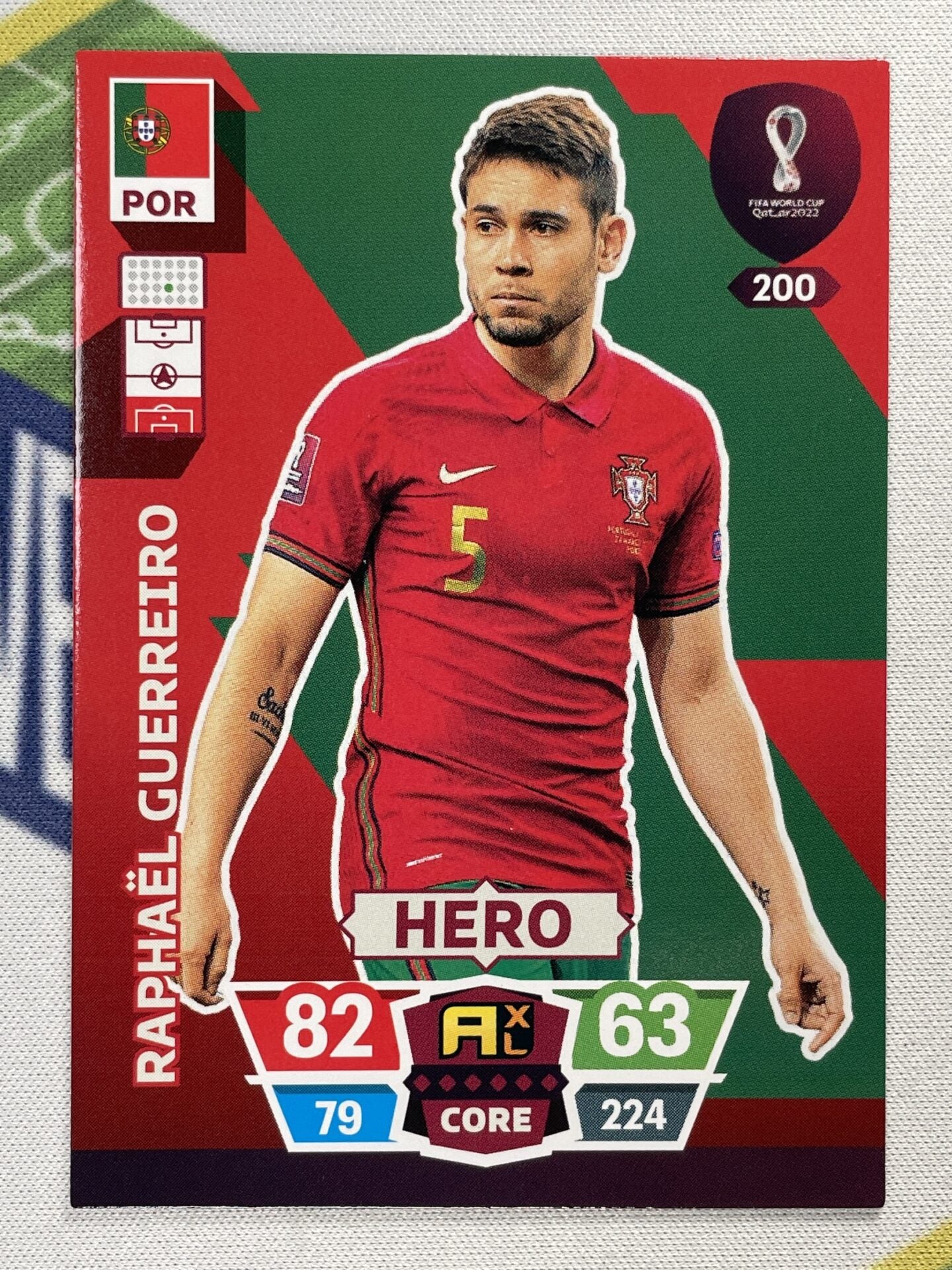 Raphael Guerreiro Portugal Panini World Cup 2022 Adrenalyn XL Card