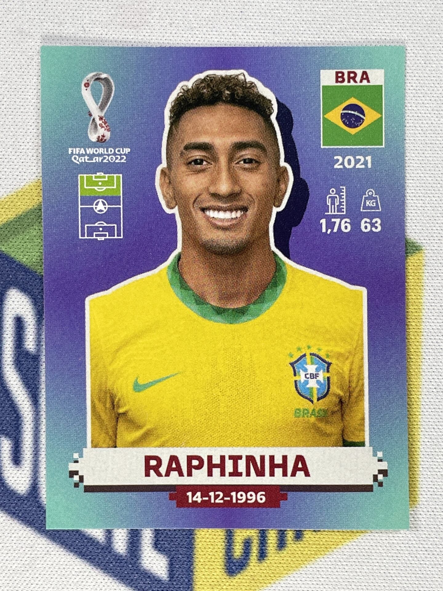 Raphinha Brazil Panini World Cup 2022 Qatar Stickers