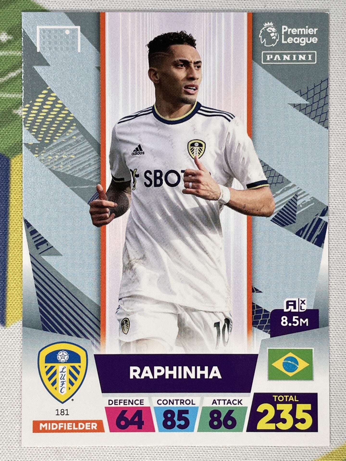 Raphinha Leeds Panini Premier League Adrenalyn XL 2023 Card