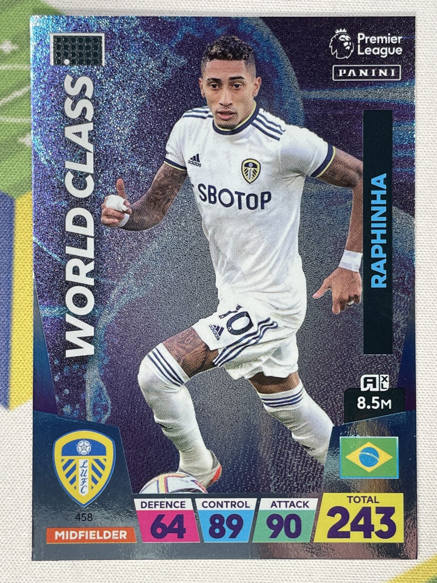 Raphinha Leeds United World Class Panini Premier League Adrenalyn XL 2023 Card