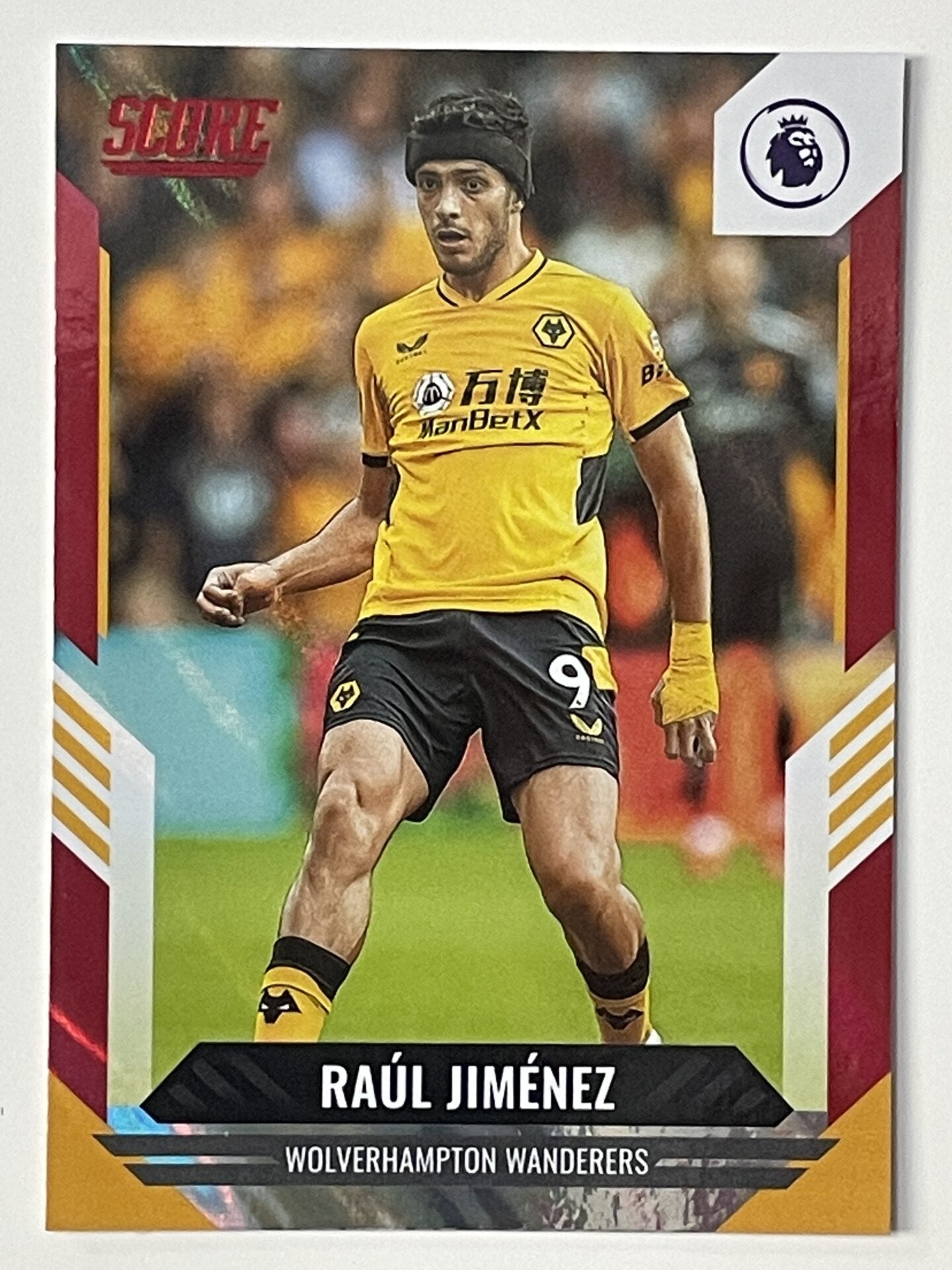 Raul Jimenez Wolves Base Red Lava Parallel Panini Premier League Score 2021 2022