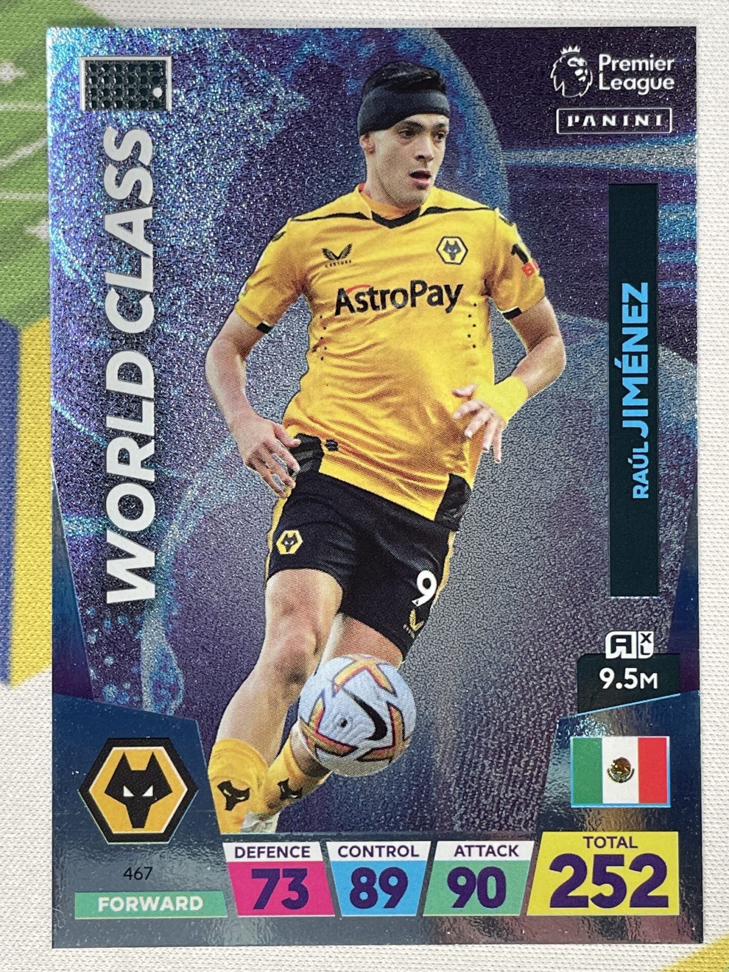 Raul Jimenez Wolves World Class Panini Premier League Adrenalyn XL 2023 Card