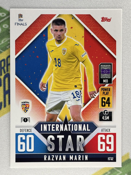 Razyan Marin Romania Topps Match Attax 101 Road to Nations League 2022 Card