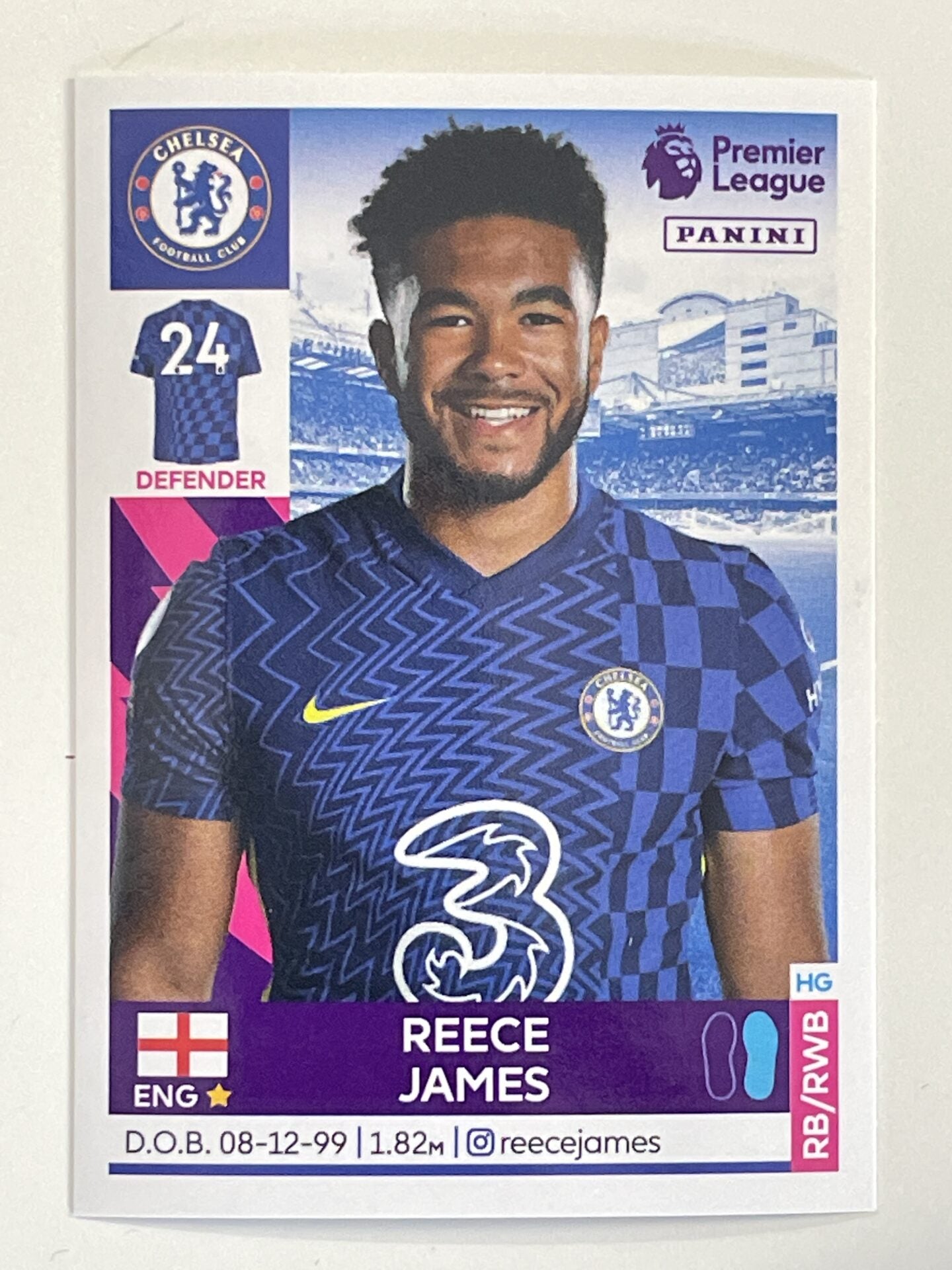 Reece James Chelsea Panini Premier League 2022 Football Sticker