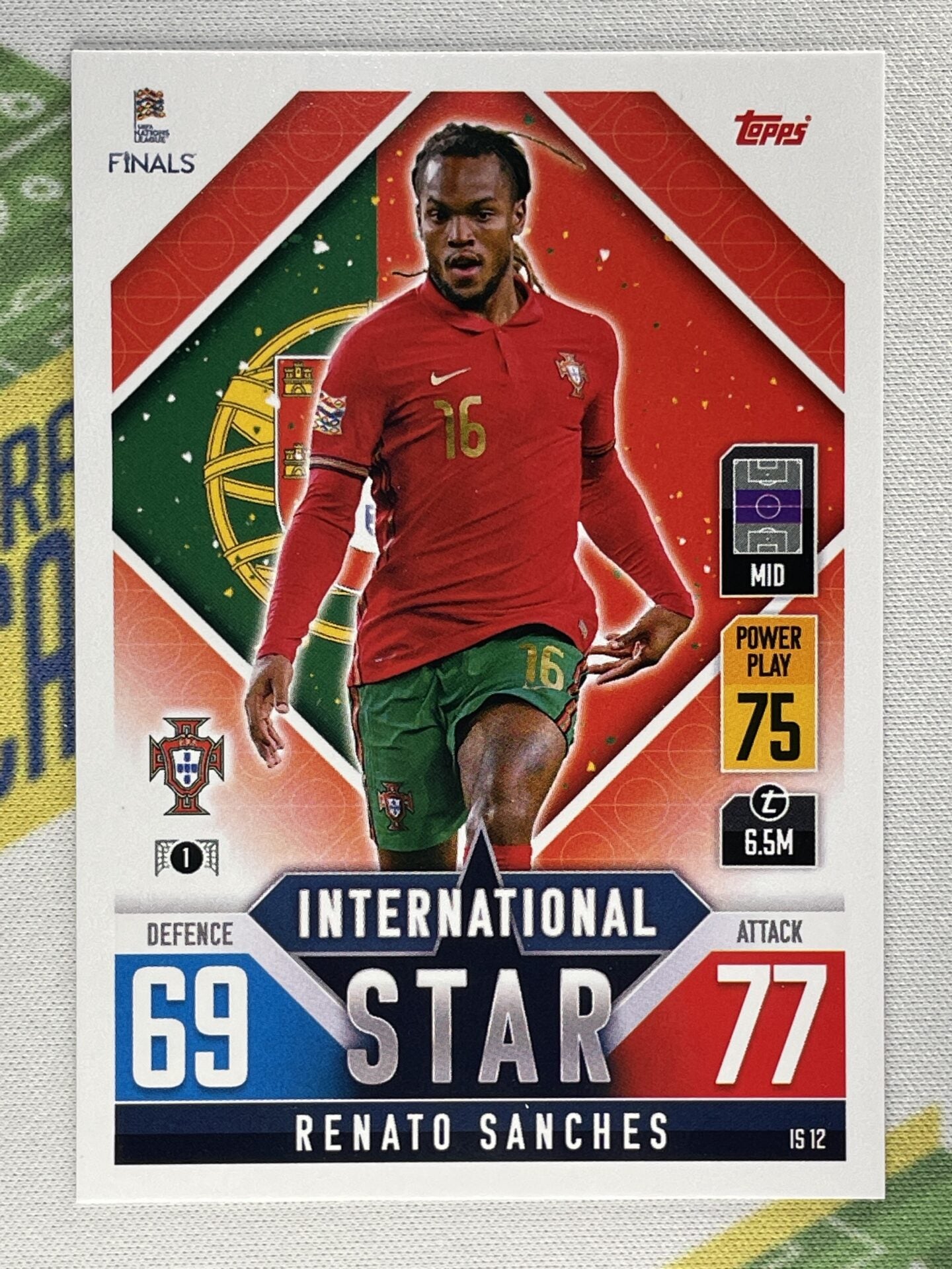 Renato Sanches Portugal Topps Match Attax 101 Road to Nations League 2022 Card