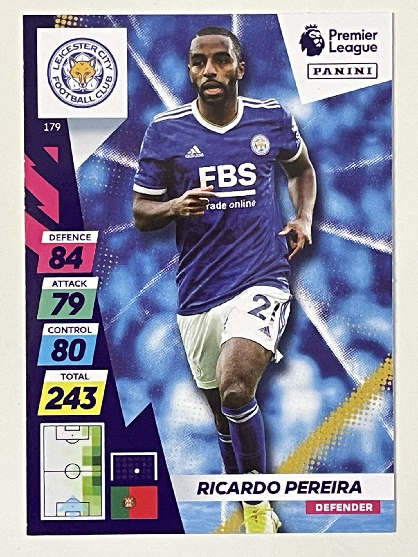 Ricardo Pereira Leicester City Base Panini Adrenalyn XL PLUS Premier League 2021 2022