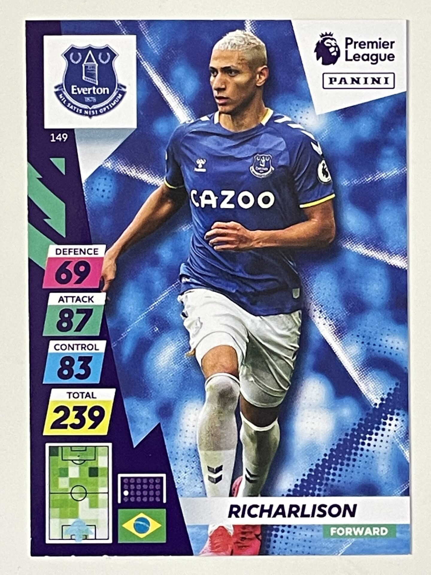 Richarlison Everton Base Panini Adrenalyn XL PLUS Premier League 2021 2022