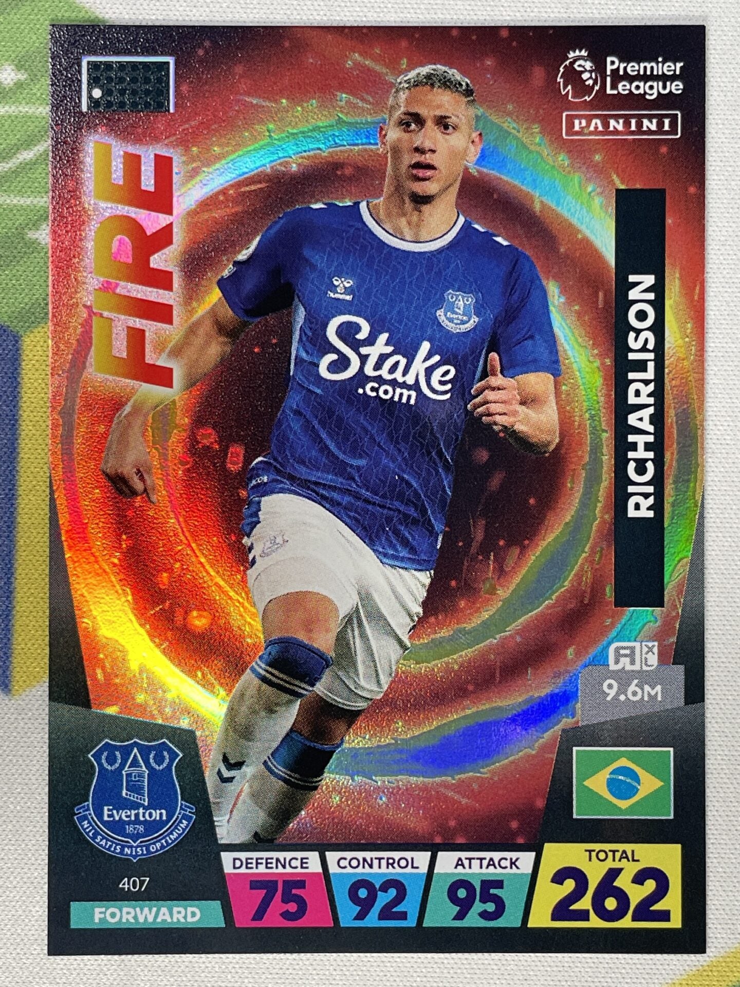 Richarlison Everton Fire Panini Premier League Adrenalyn XL 2023 Card