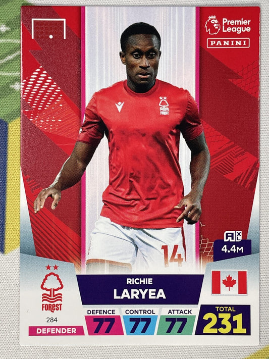 Richie Laryea Nottingham Forest Panini Premier League Adrenalyn XL 2023 Card