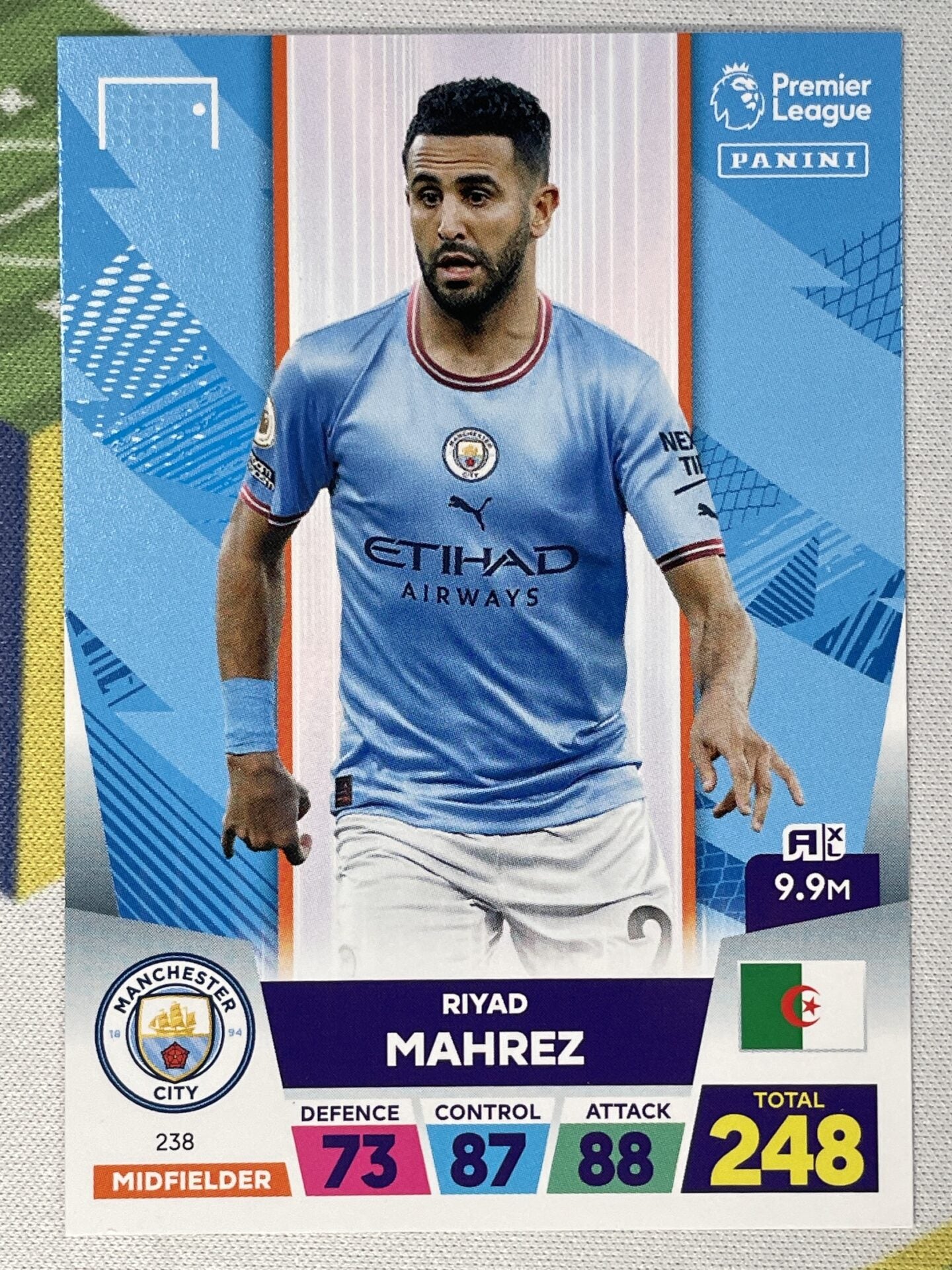 238 Riyad Mahrez Manchester City Base Panini Premier League Adrenalyn –  Solve Collectibles