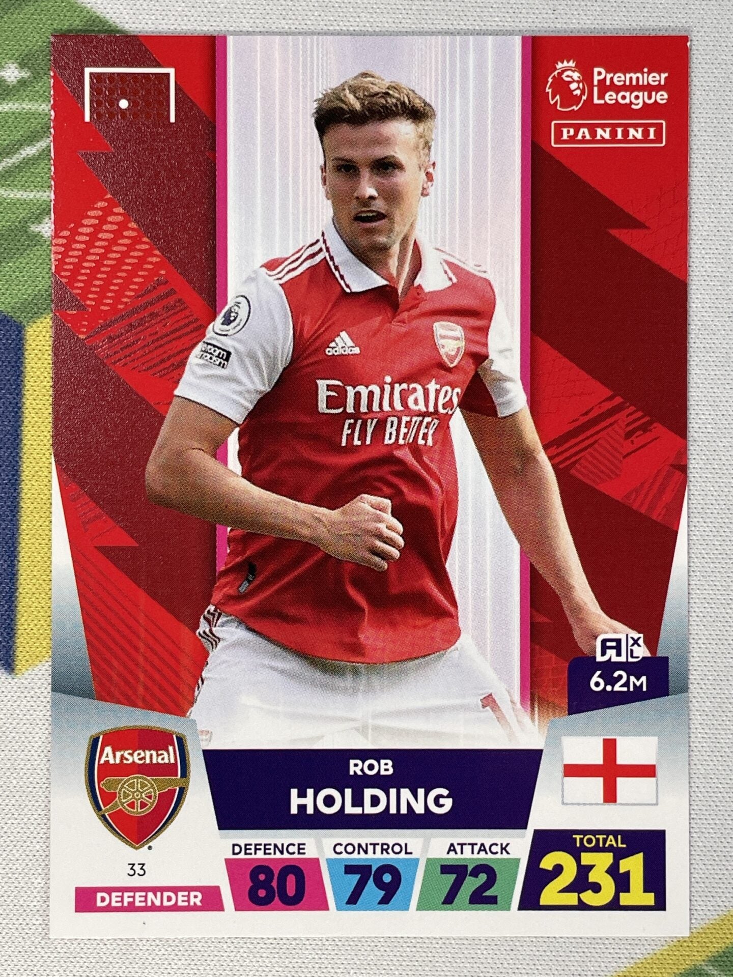 Rob Holding Arsenal Panini Premier League Adrenalyn XL 2023 Card